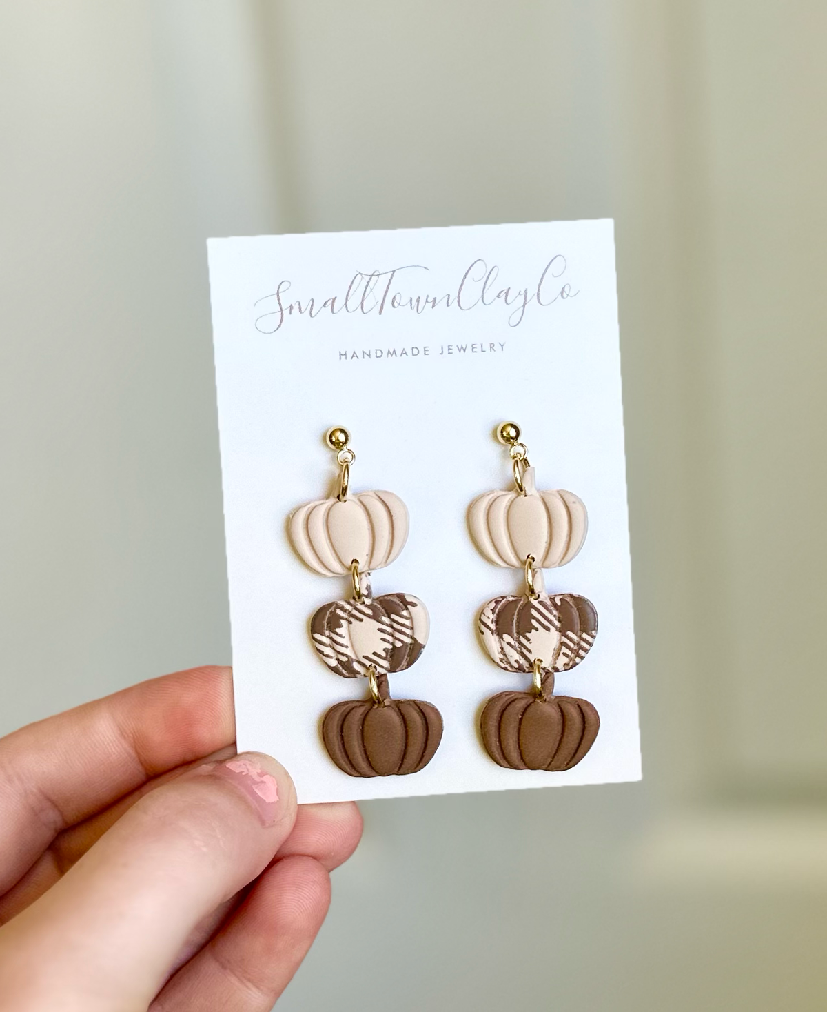 Plaid Pumpkin Dangle
