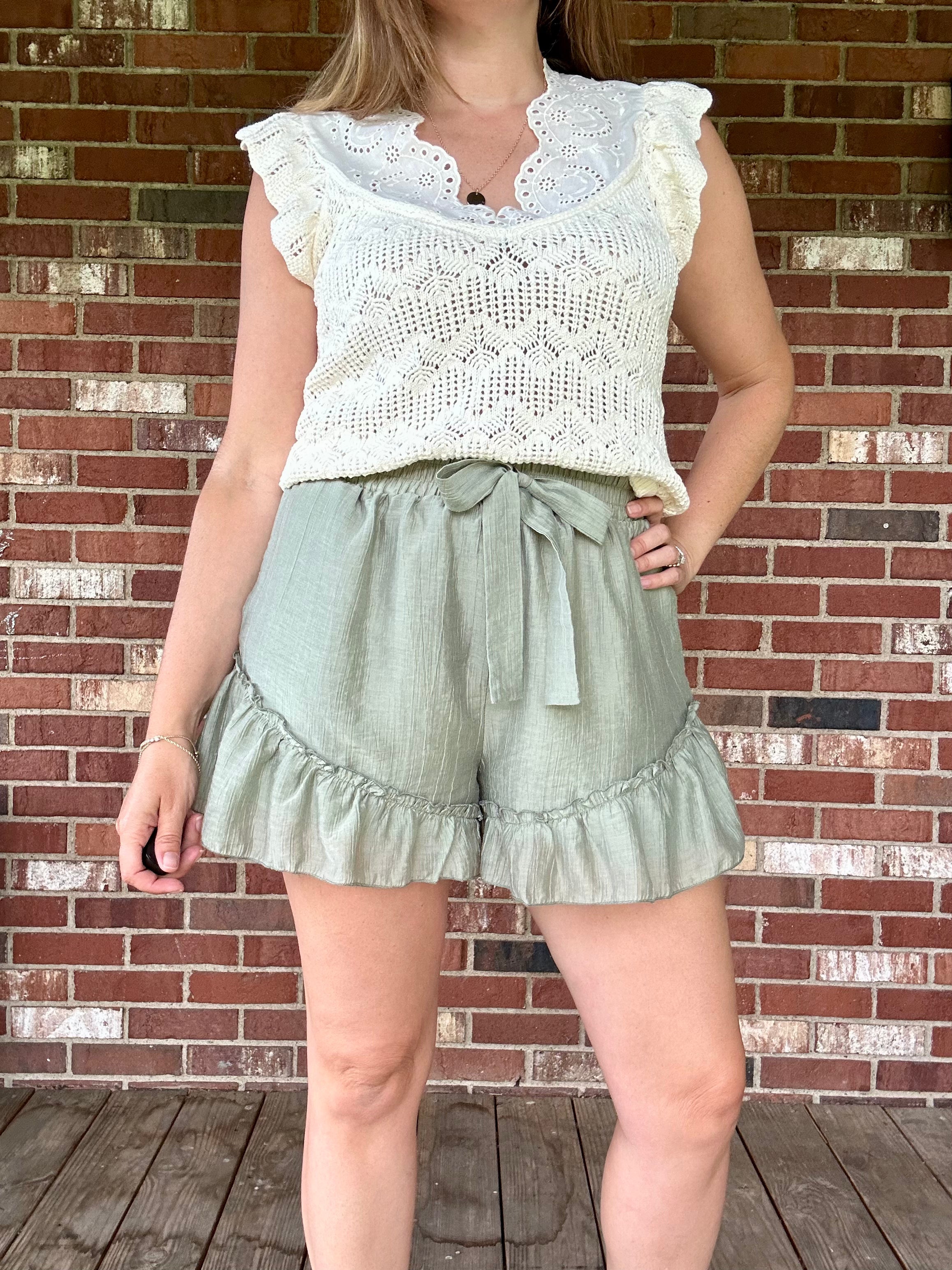 Ivory Eyelet Crochet Top