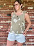 Olive Blossom Tank