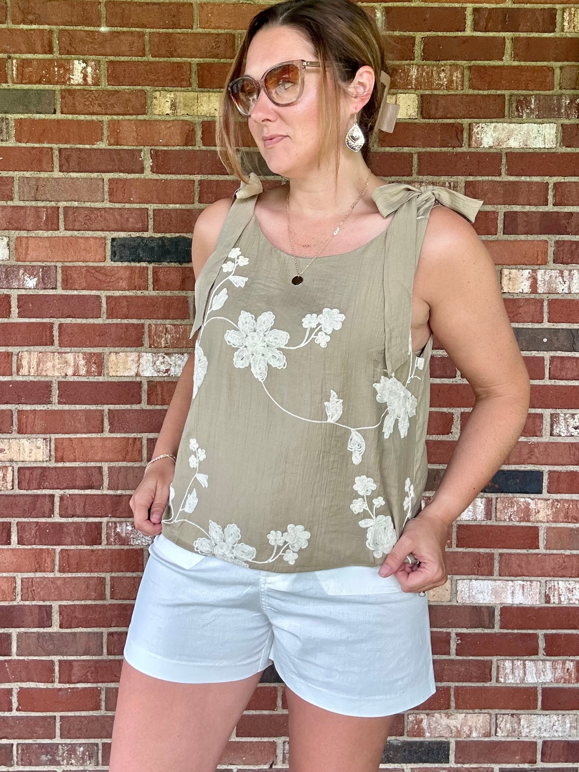 Olive Blossom Tank