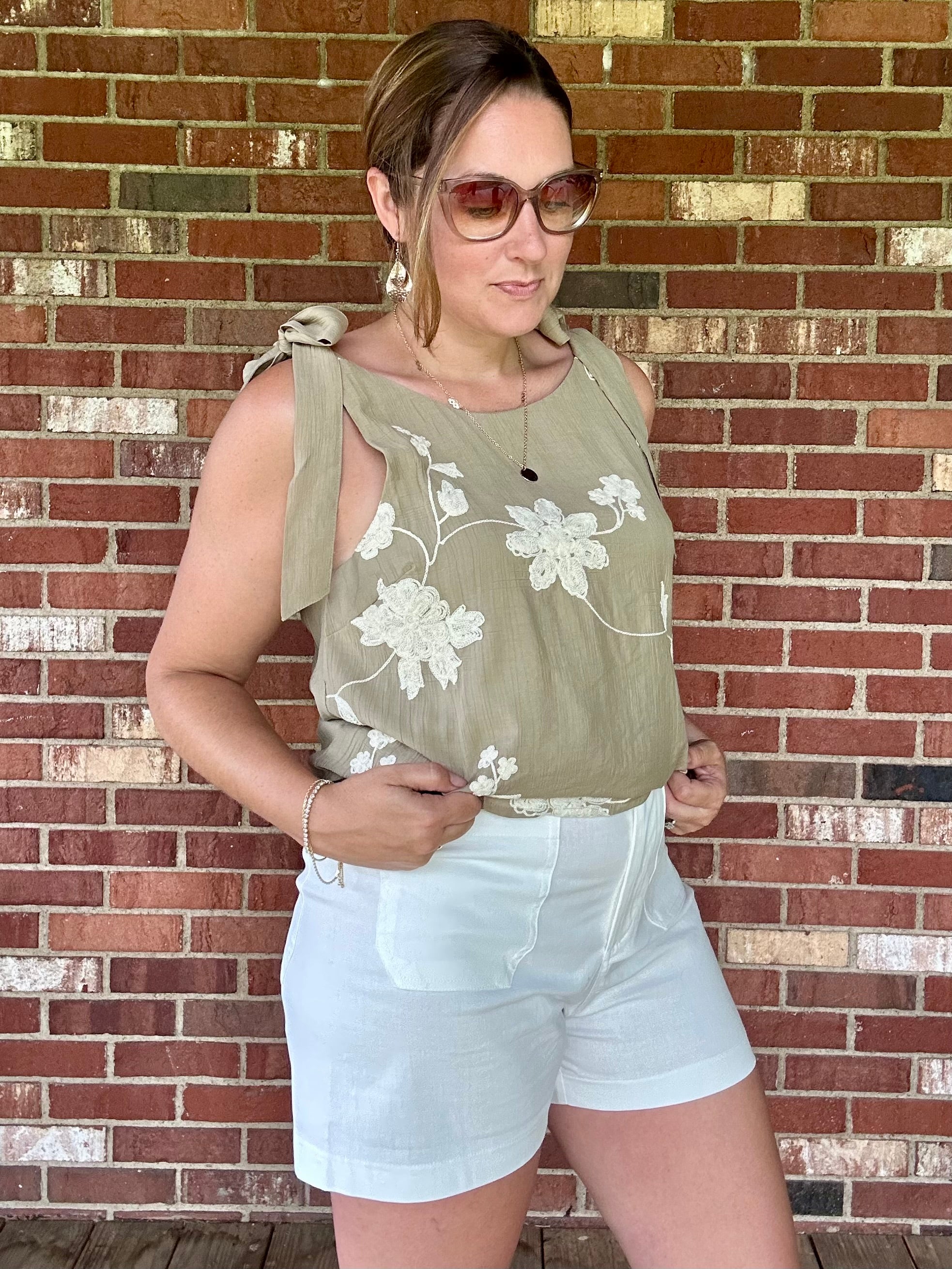 Olive Blossom Tank