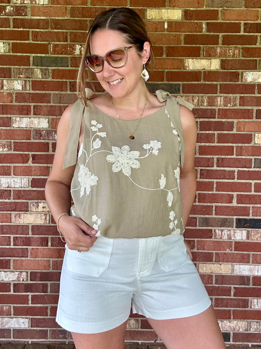 Olive Blossom Tank