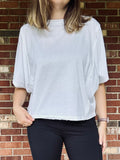Boxy White Short Sleeve Top